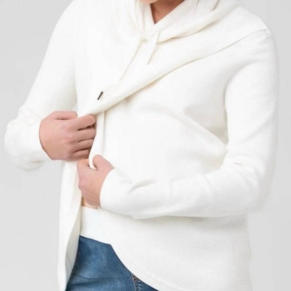 Women's Cream Hooded Knit Sweater